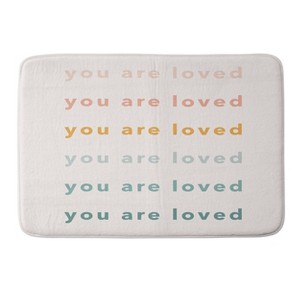 Amber Young 'You Are Loved' Rainbow Bath Rug Pink - Deny Designs - 1 of 3