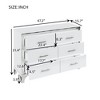 RISOKEYS 6 Drawer Wood Dresser for Bedroom, Modern High Gloss Mirrored Closet Chests with Metal Handle, Office Storage Cabinet Furniture - 3 of 4