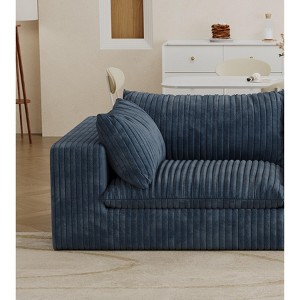 Whisen Cloud Sofa, Corduroy Fabric, Deep Seat Couche - 1 of 4
