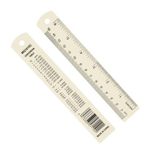 Unique Bargains Aluminum Alloy Rulers with Centimeters Millimeters Inches and Conversion Table 2 Pcs - 1 of 4