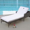 Monogrammed Patio Cotton Chaise Lounge Chair Slipcover by Blue Nile Mills - 2 of 4
