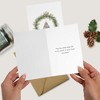 Dessie 40 Rustic Christmas Cards Boxed Set 4” x 6” Farmhouse Coastal Holiday Cards with Kraft Envelopes & Stickers Bulk Variety Pack All Unique - 3 of 4