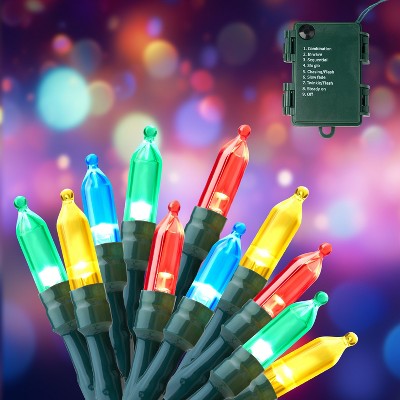 Joyfy 16.3ft LED Multicolor Christmas String Lights, 50 Count Christmas Tree Fairy Lights with 8 Lighting Modes for Holiday Party Decoration