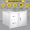 1 Stainless Steel Cabinet Door Drawer Combo Left Drawer Right Empty Door 33 Width 22 Depth 22 Height Inches Seven Ply Corrugated Box With Vent Panel - 4 of 4