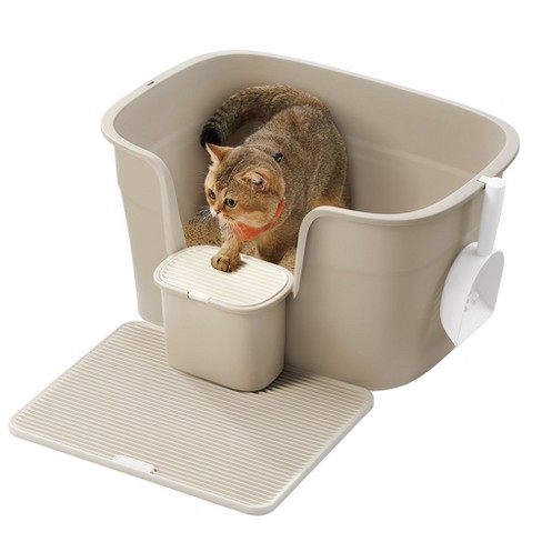 Feandrea Cat Litter Box 25.2 L X 17.3 W X 13 H Extra Large Litter Box High sided Litter Box For Large Cats Target