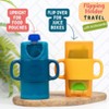 Flipping Holder Travel with Sip Top - squeeze proof food pouch holder, flips to juice box holder, plus handles and spill-proof sip top - 3 of 4