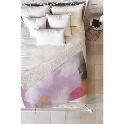 Emanuela Carratoni Abstract Colors 1 80" x 60" Fleece Throw Blanket - Deny Designs