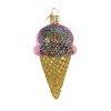 Old World Christmas 4.0 Inch Neapolitan Ice Cream Cone Ornament Sugar Cone Tree Ornaments - 3 of 3