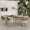 Christopher Knight 7pc Home Bonnie Outdoor 6 Seater Iron Frame with Acaica Wood Expandable Dining Set - 3 of 4