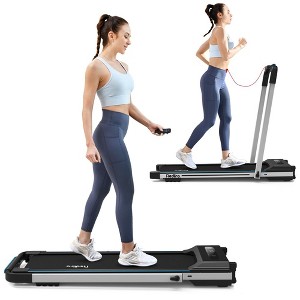 REDLIRO Under Desk Treadmill 2 in 1  Compact Folding Treadmills  2.25HP  Remote Control for Home, Silver - 1 of 4