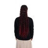 Alilang 22-Inch Long Curly Black Drawstring Ponytail Extension for Women Soft Synthetic Wavy Clip-In Hairpiece - 2 of 4
