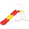 Qaba 6ft Slide for Kids Ages 3-8, Metal Freestanding Playground Equipment with Climbing Ladder, Platform for Backyard, Outdoor, Indoor, Red - 4 of 4