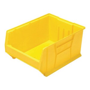 Quantum Storage Systems Hulk 24" Container, 23-7/8"L X 18-1/4"W X 12"H, Stackable, Polypropylene, Yellow, Made In Usa - 1 of 2