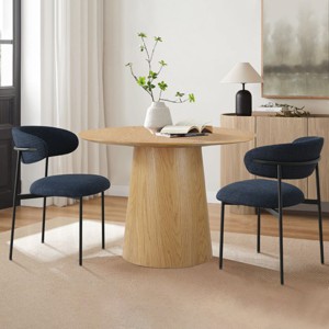 Merida Dining Chair Set of 2, Simple Design Armless Side Chairs with Metal Legs for Kitchen, Dining Room & Living Space-Maison Boucle - 1 of 4