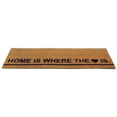 Natural Coir Outdoor Rectangular Inspirational Doormat 16" x 48"