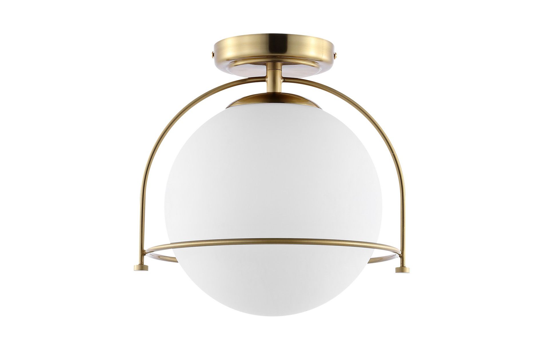 Valise 10.75" Flush Mount - FLU4095 - Gold/White - Safavieh