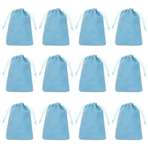 Unique Bargains Velvet Drawstring Pouch Wedding Favor Party Birthday Festivals Gift Packaging Bag 12 Pcs - 1 of 3
