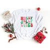 Simply Sage Market Women's Graphic Sweatshirt Holly Jolly Vibes Smile - 2 of 3