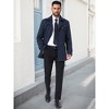 INSPIRE CHIC Men's Zipper Single Breasted Winter Business Scarf Collar Mid-Length Overcoat - 2 of 4
