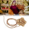 Unique Bargains Satin Rose Flower Adjustable Waist Belt 1 Pc - 4 of 4
