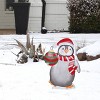 24in Metal Christmas Penguin Yard Art Decorative Holiday Scene Props - Haute Décor: Outdoor Festive Decoration, No Battery Required - 3 of 3