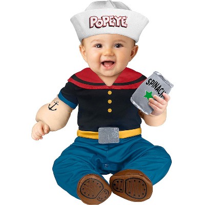 Fun World Infant Boys' Popeye the Sailor Jumpsuit Costume