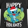 Girls' - Lilo and Stitch - Happy Holidays Christmas Fitted Short Sleeve Graphic T-Shirt - 2 of 4