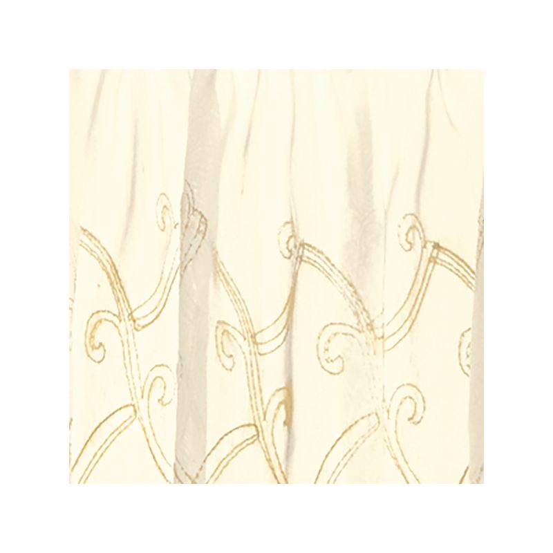 Collections Etc Sheer Splendor Rod Pocket Embroidered Window Valance, 3 of 4