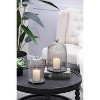 Gulches Decorative Objects: Black Bird on Branch with Marble Base 10/15/15 in and 10 in Gray Bird Mesh Candle Holders - 4 of 4