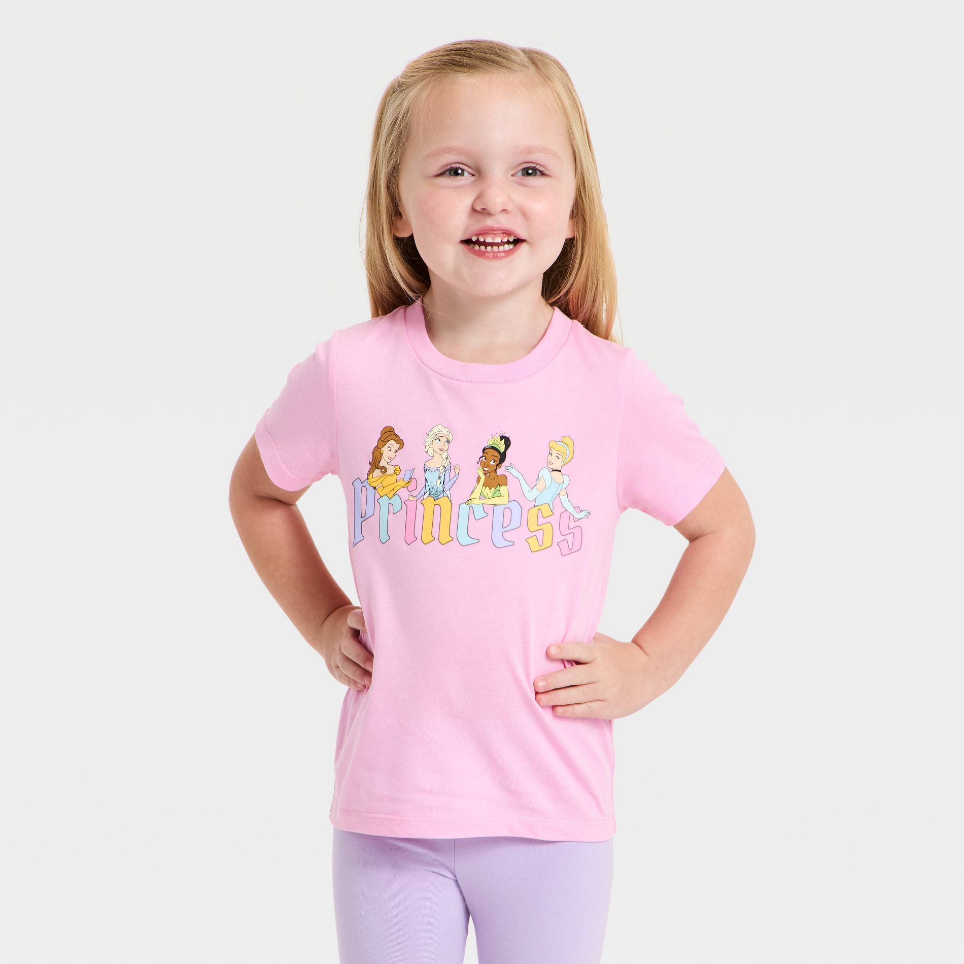 Toddler Girls' Disney Princess Castle T-Shirt - Pink