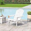 Bellwood Outdoor Acacia Wood Folding Adirondack Chair White - Christopher Knight Home: Weather-Resistant Patio Seating with Cup Holder - 3 of 4
