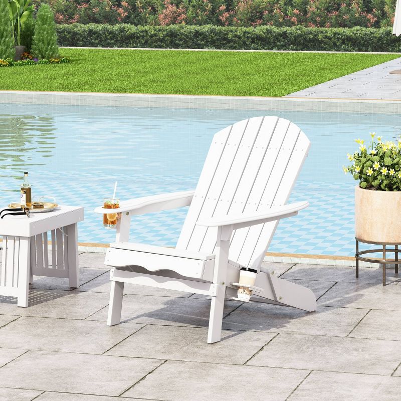 Bellwood Outdoor Acacia Wood Folding Adirondack Chair White - Christopher Knight Home, 4 of 10