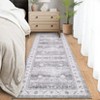 Modern Floral Accent Rug Machine Washable Area Rug for Living Room - 2 of 4