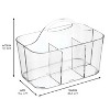 iDesign 4-Section Storage Caddy Organizer with Handle - Clear - Made in USA - 2 of 4