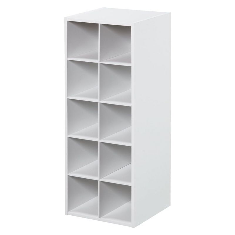 ClosetMaid 10 Cube Stackable Wooden Home or Office Storage Organizer Versatile Open Shelving Unit for Clothes, Toys, Books, and Decor Items, White, 3 of 8