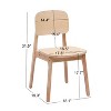 Nordlys Set of 2 Solid Wood Dining Chairs Exotic Boho Dining Room - 4 of 4