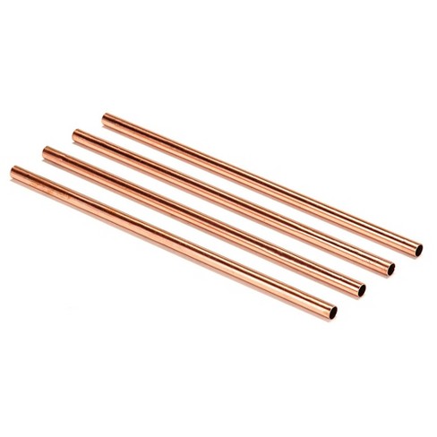 Modern Home Authentic 100% Solid Copper Moscow Mule Straws - Set Of 4 ...