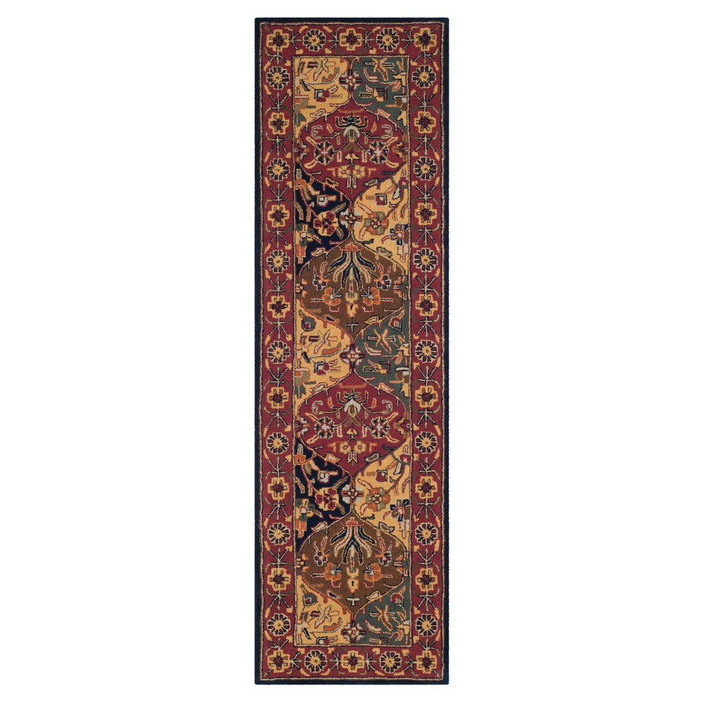 2'3inx8' Brisa Floral Tufted Area Rug Multi/Navy - Safavieh