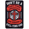 Dicksons Don't Be Part-Time Christian, Black/Red 3.8 x 2.5 Inch Laminated Cardstock Pocket Card Bookmark; Pack of 12 - 2 of 3