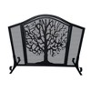 Royal Hampton Tree of Life Arched Top Fireplace Screen, 3 Panel Iron Mesh Design, 43 Inch - 3 of 4