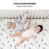 LISM 2 PCS Cotton Crib Sheets Baby Sheets for Standard Crib Mattress, 52"x 28" - 4 of 4