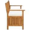 vidaXL Bench Brown Solid Acacia wood Medium Storage Bench Rectangular - 4 of 4