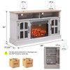 58" Fireplace TV Stand for TVs up to 70", Entertainment Center with 23" Electric Fireplace, Media Console with Storage and Glass Doors - 4 of 4