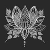 Women's CHIN UP Henna Lotus Flower T-Shirt - 2 of 4