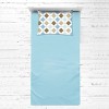 Bacati - Mod Diamonds Stripes Aqua Teal Beige Chocolate 3 pc Toddler Sheet Set - 4 of 4