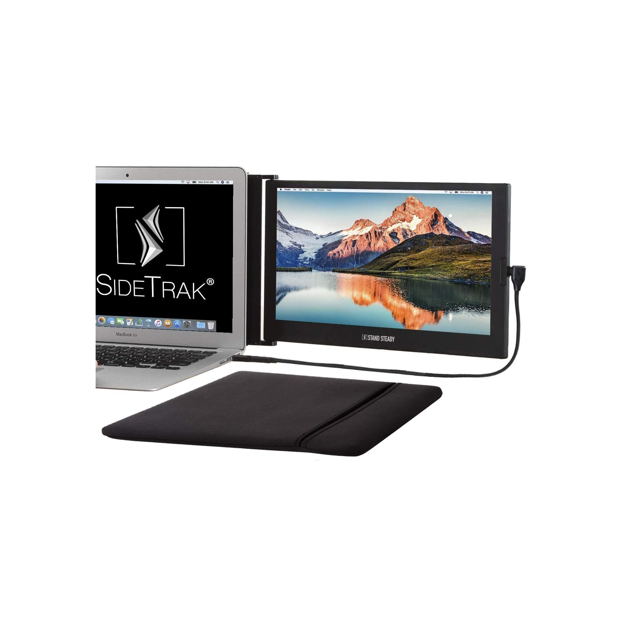 SideTrak Slide 12.5" Attachable Portable Monitor for Laptop with Case - IPS Full HD 1080p USB Display - Black
