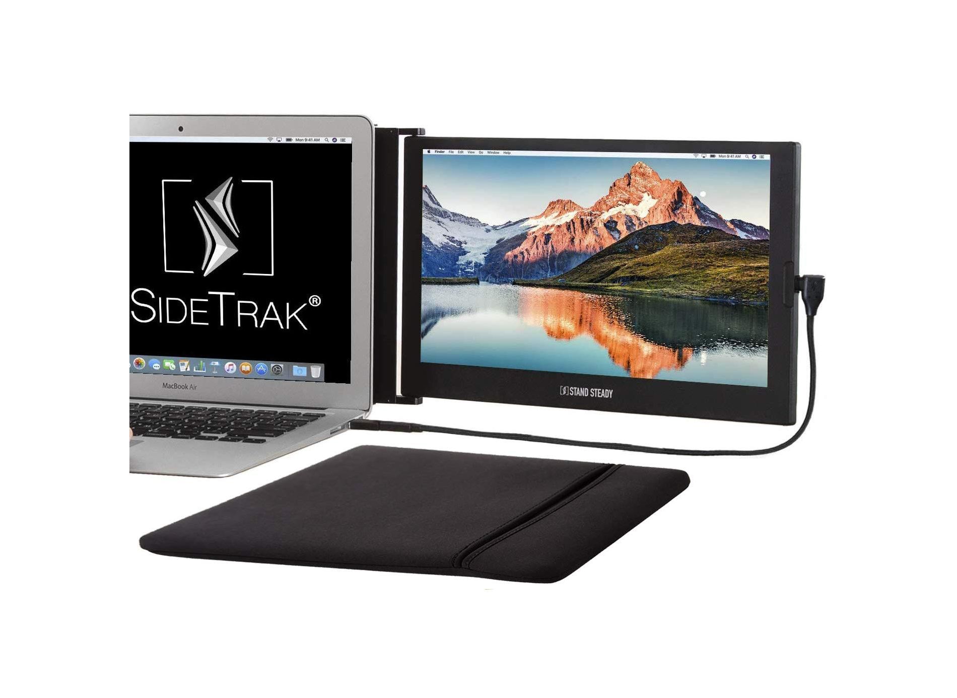 SideTrak Slide 12.5" Attachable Portable Monitor for Laptop with Case - IPS Full HD 1080p USB Display - Black