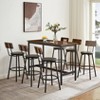 NicBex Dining Room Table Set for 6 Kitchen Table and Chairs with Upholstered Stools with Backrest for Kitchen, Dining Room Restaurant - 2 of 4
