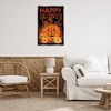 Stupell Industries Happy Halloween Floral Pumpkin Floating Frame Canvas Art - 3 of 4