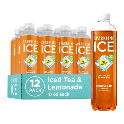 Sparkling Ice Tea Lemonade Sparkling Water - 17 Fl Oz Bottle (Pack of 12)